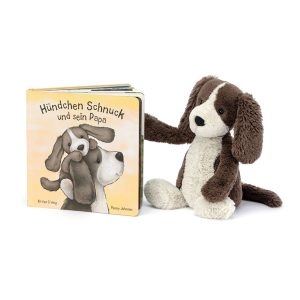Hundchen Schnuck Und Sein Papa Buch and Bashful Fudge Puppy Medium
